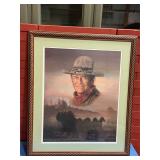 Beautiful John Wayne print 27" x 23 "wide