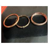 9.25 goldtone bangles (3)