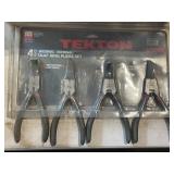 Four piece snap ring pliers set