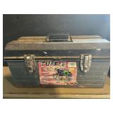 Plastic toolbox with tools