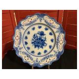 Cake Plate Blue 13"