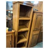 Wooden bookshelf 60" tall 18" w. 17" Deep