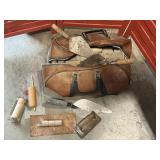 Large tote of concrete tools