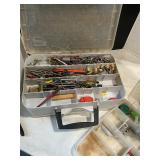 Plastic bins of drillbits, screws,, etc.(2)