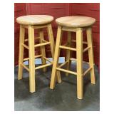 2 Wooden barstools