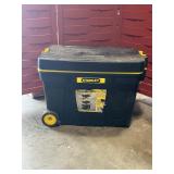 Stanley mobile tool chest on wheels with tools