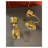 Brass wall sconces