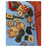 Small flat of Air Force patches & buttons
