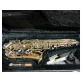 Beautifully Etched Hunter Saxophone -needs Repair