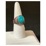 Costume turquoise ring size 8