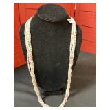 5 strand seed pearl 24" necklace