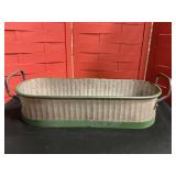 Galvanized planter 18 inches long