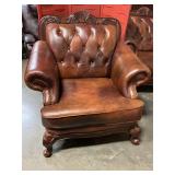 Leather side chair matches lot #410 & 412