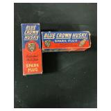 Blue Crown husky spark plug boxes/empty