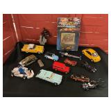 Small flat of diecast cars