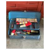 Small metal tacklebox with a few floats