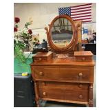 Vintage three drawer dresser