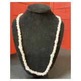 Triple strand rice, pearl 30 inch necklace