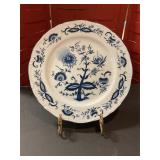 House of Prill porcelain blue onion plate