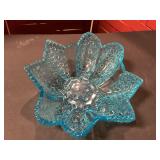 LG Wright blue daisy & button 10 inch star bowll