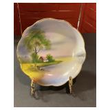 Antique Nippon porcelain bowl 7 1/2 inches across