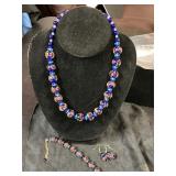 Murano glass bead necklace Set