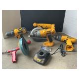 Box Lot of DeWALT drills / Saw -no charger