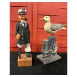 Vintage hand carved & painted wooden Nautical