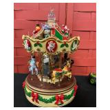 Animated Christmas carousel 13 inches tall