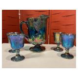 Vintage Indiana glass harvest grape carnival glass