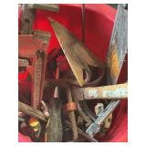 Misc tools in red Bucket