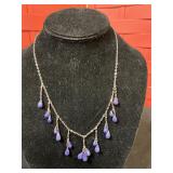 And .25 lapis dangle necklace 18 inch