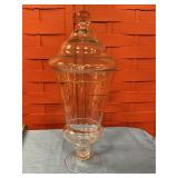 Glass candy jar with lid