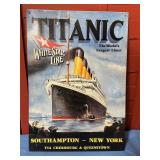 Titanic, white star line metal sign