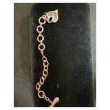 Rim studio heart shaped charm bracelet 9.25 silver