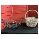 Wire Basket & Wicker Basket