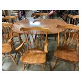 Oak Table w/ 6 Chairs w one leaf