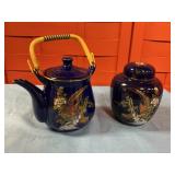 Vintage Japanese teapot and sugar bowl