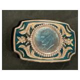 Eisenhower Liberty dollar coin belt buckle