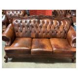 Beautiful Heavy Leather Sofa matches lot# 411 &412