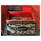 Red Metal toolbox w/ Tools