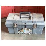 Stackon toolbox with misc tools and saw blades