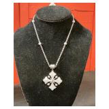 CZ necklace 9.25 silver clasp 16 inches.