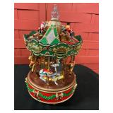 Animated Christmas carousel 13 inches tall