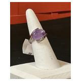 Purple stone costume ring size 6