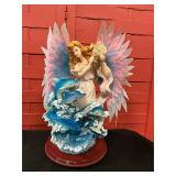 ELECO angel with dolphins music box