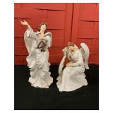 Angel figurines, white with gold trim-2