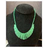 Malachite Cleopatra necklace 20 inches long