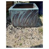 Glazed terra-cotta flower pot