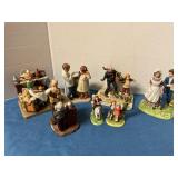 Norman Rockwell ceramic statues